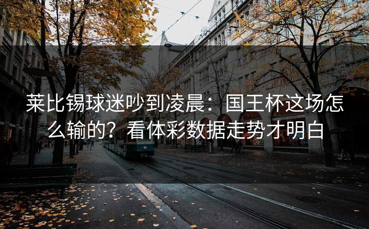 莱比锡球迷吵到凌晨：国王杯这场怎么输的？看体彩数据走势才明白